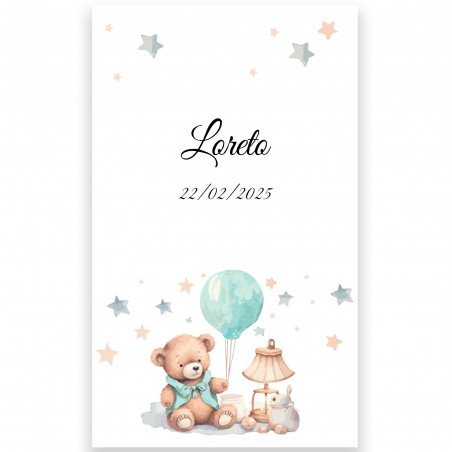 Llavero de corcho con linterna para regalo de bautizo