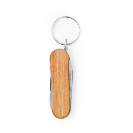 Navaja multiusos personalizada para primera comunión con mango de madera grabado