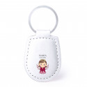 Llavero polipiel con adhesivo transparente diseño ángel para detalles bautizo niña