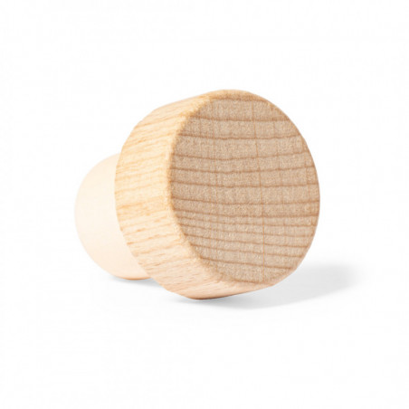 Tapón de madera reutilizable con adhesivo personalizable para detalles primera comunión
