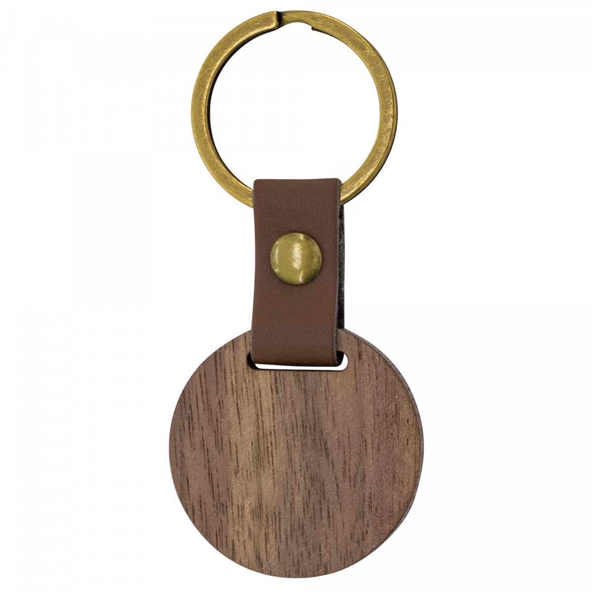Llavero de madera redondo