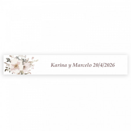 Gafas de sol carey y bambú en funda de tela personalizada y tarjeta recordatorio para Bodas