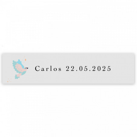 Bolígrafo de Pierre Cardin blanco con adhesivo personalizado para detalles de invitados