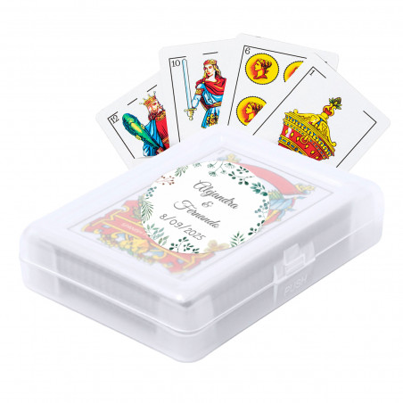 Detalles Boda Originales Baraja de Cartas con Adhesivo Personalizado