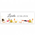 Adhesivo 6x2cm cumpleaños feliz para decorar