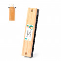 Armónica de madera con adhesivo infantil para detalles