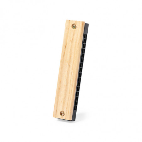 Armónica de madera con adhesivo infantil para detalles