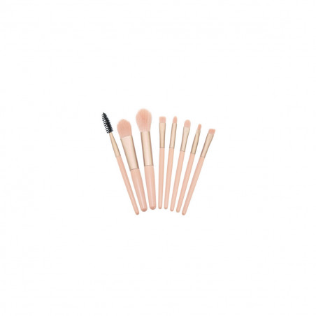 Brochas de maquillaje en estuche rosa con adhesivo primera comunión niña para regalar
