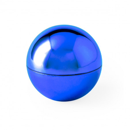 Brillo labial azul y espejo personalizado en bolsa de organza para detalles de Boda