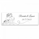 Perfumador compacto color plomo con adhesivo personalizado para de boda