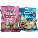 Tarro relleno de nubes dulces personalizado con adhesivo de Bautizo