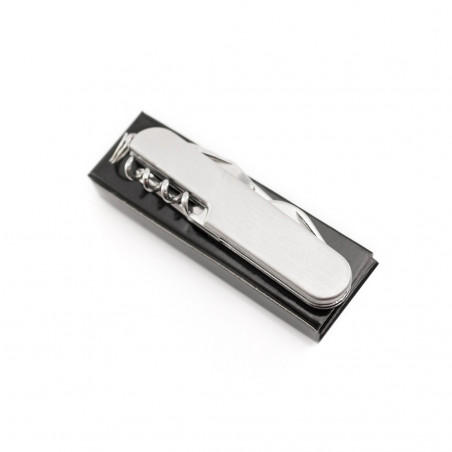 Navaja multiusos de acero personalizada con adhesivo de bautizo