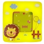 Portafotos infantil de madera con león