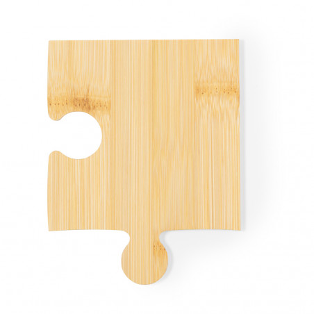 Posavasos de bambú con original diseño puzzle para detalles