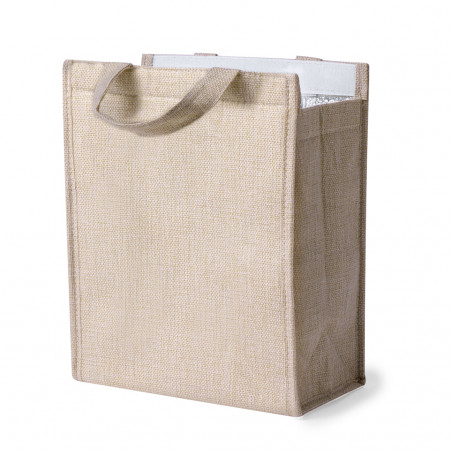 Bolsa nevera elegante color natural para detalles