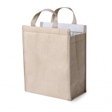 Bolsa nevera elegante color natural para detalles