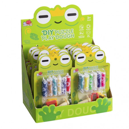 Plastilina de colores 6 bloques con herramientas diseño de rana