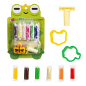 Plastilina de colores 6 bloques con herramientas diseño de rana