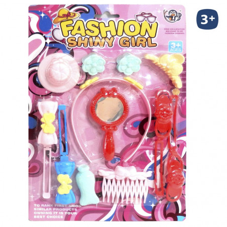 Set de belleza con accesorios de moda peluquería