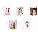 Taza glaseada sublimada con fotografía y dedicatoria personalizada