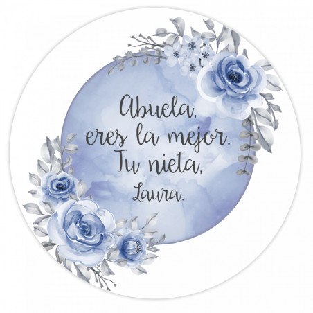 Espejo de bolsillo con tapa de bambú y adhesivo personalizable para detalles especiales