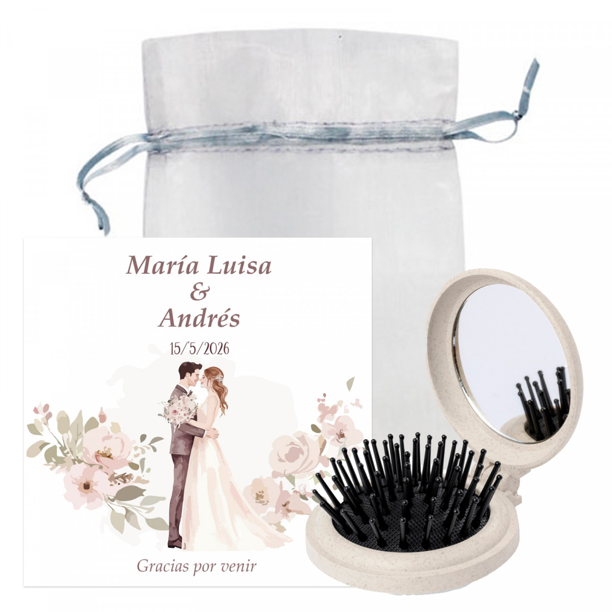 Detalles Boda Baratos y Personalizados Cepillo en Bolsa