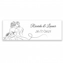Lápices de madera plateados personalizados para boda en pack de 3 unidades