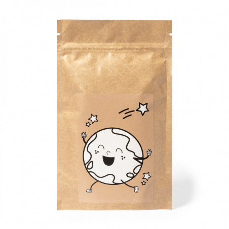 Maceta para colorear con semillas ceras de colores y adhesivo personalizable para regalar