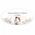 Caramelos de menta sin azúcar en caja metálica blanca personalizada para bodas