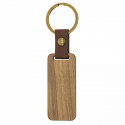 Llavero de madera con adhesivo ovalado de comunión unisex con bolsa de tela para detalle