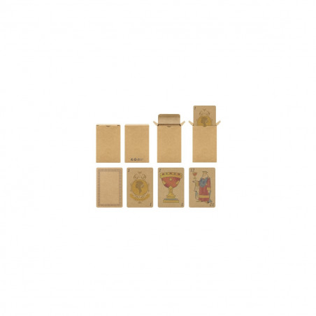 Baraja española kraft con caja personalizada primera comunión para regalar