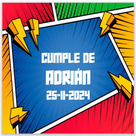 Tetris de madera presentado en caja personalizada con adhesivo de cumpleaños