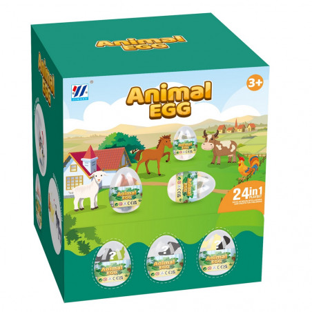Huevo sorpresa de animales de granja para detalles infantiles
