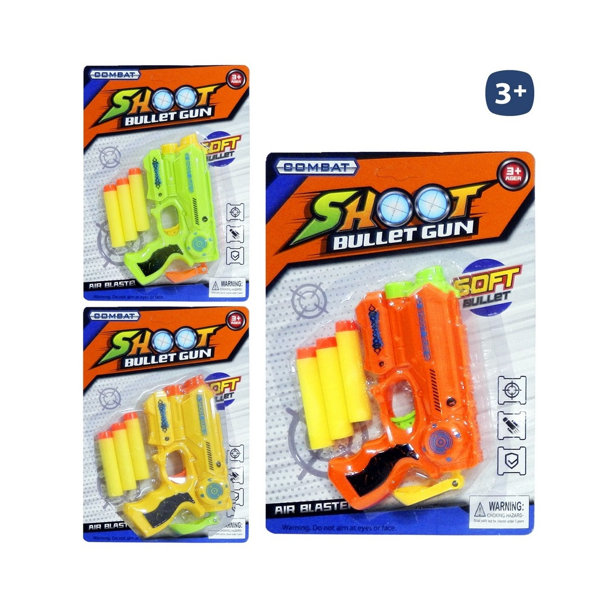 Pistola lanzadardos colores vibrantes para jugar