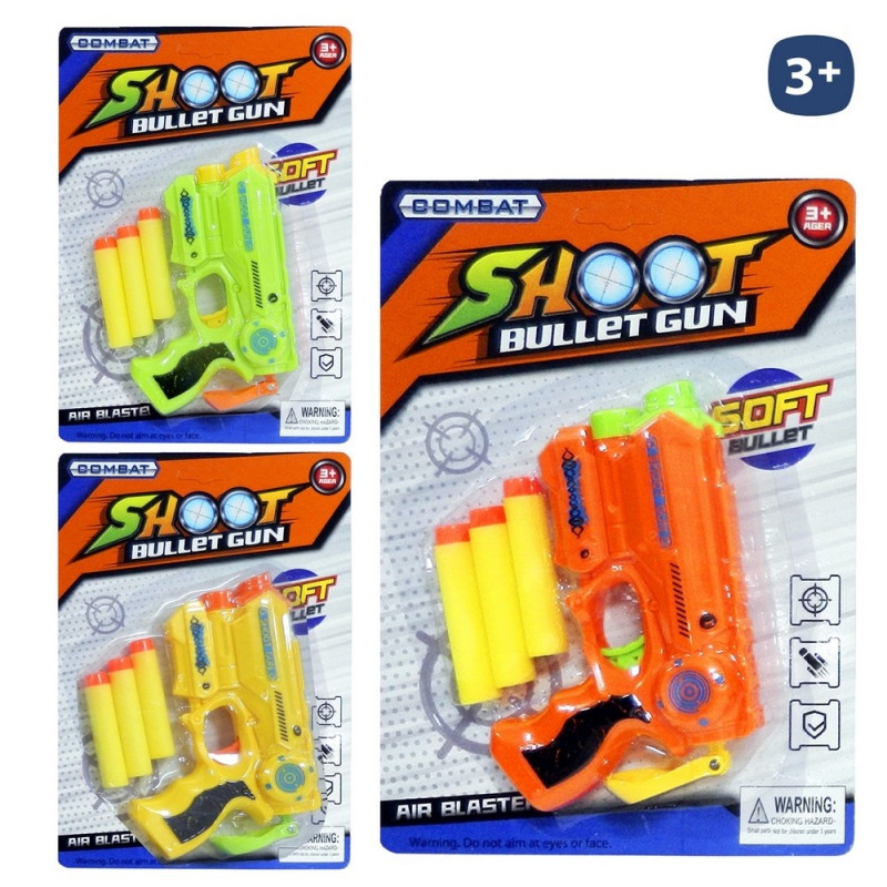 Pistola lanzadardos colores vibrantes para jugar