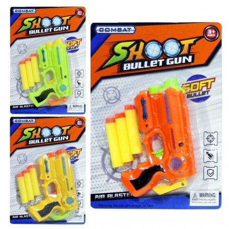 Pistola lanzadardos colores vibrantes para jugar