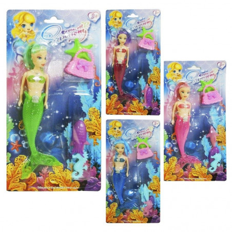 Muñeca sirenita con accesorios para regalar