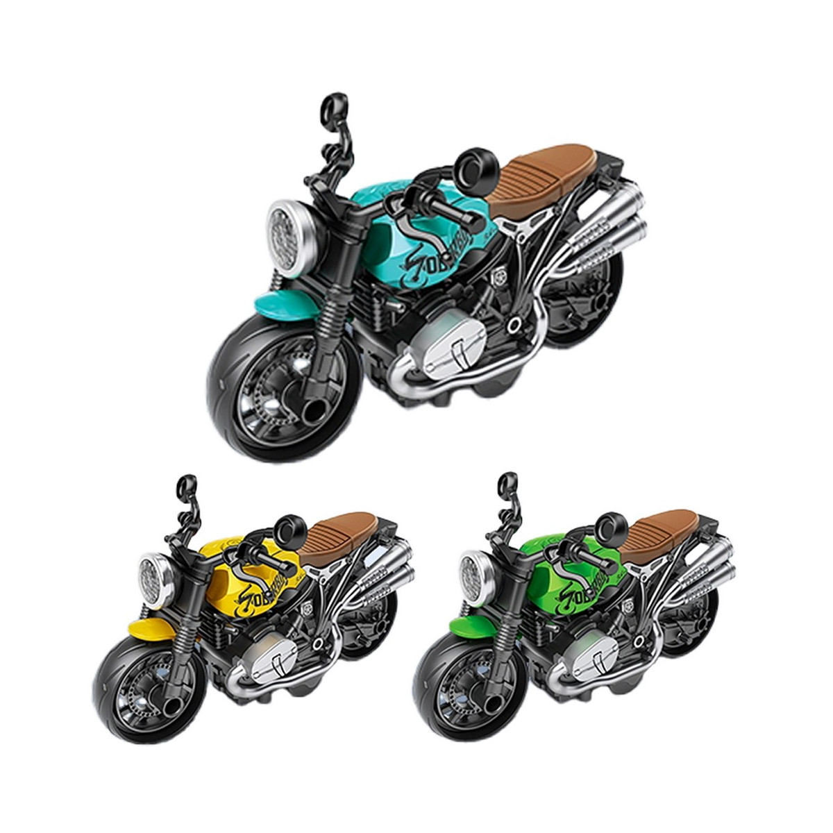 Motocicletas estilo retro de juguete movimiento fricción para regalar