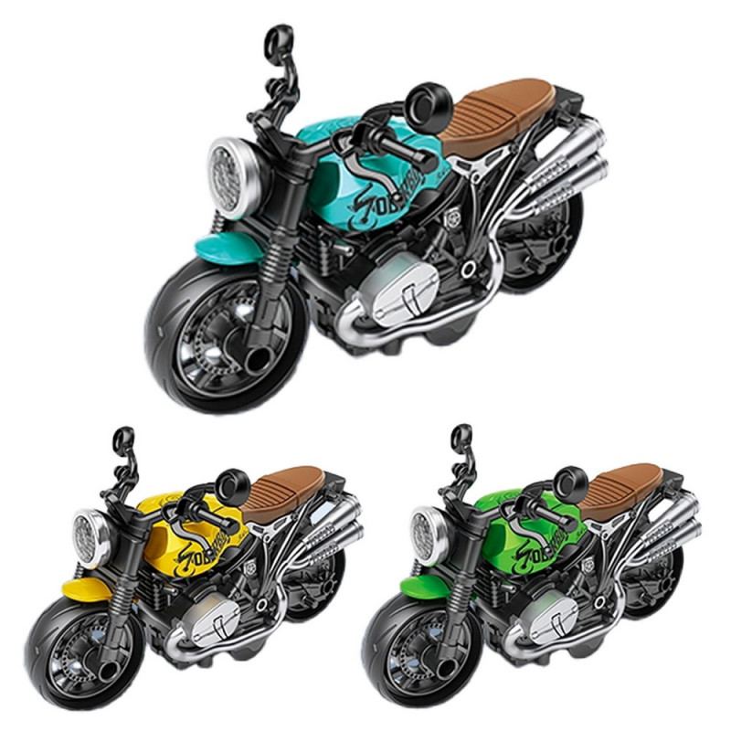 Motocicletas estilo retro de juguete movimiento fricción para regalar