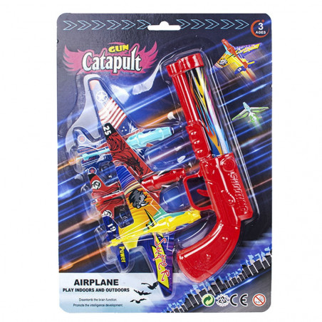 Pistola de colores lanza avión para detalles divertidos