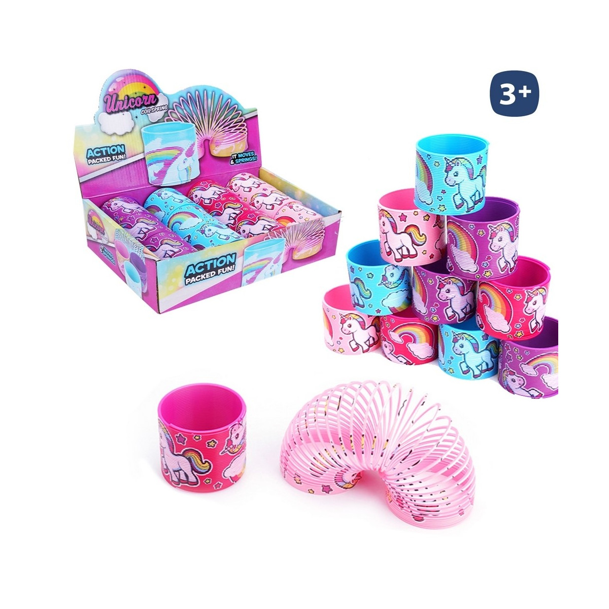 Muelle unicornio de colores para detalles infantiles