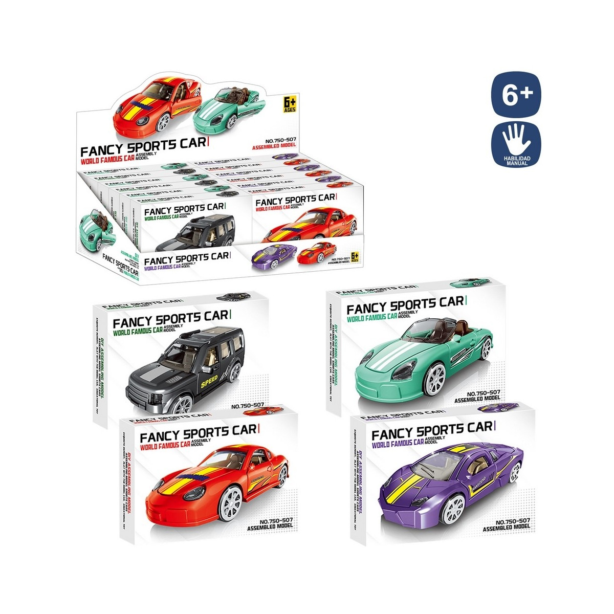 Maqueta de construcción coche sport para detalles
