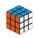 Cubo mágico de colores para detalles juegos de habilidad
