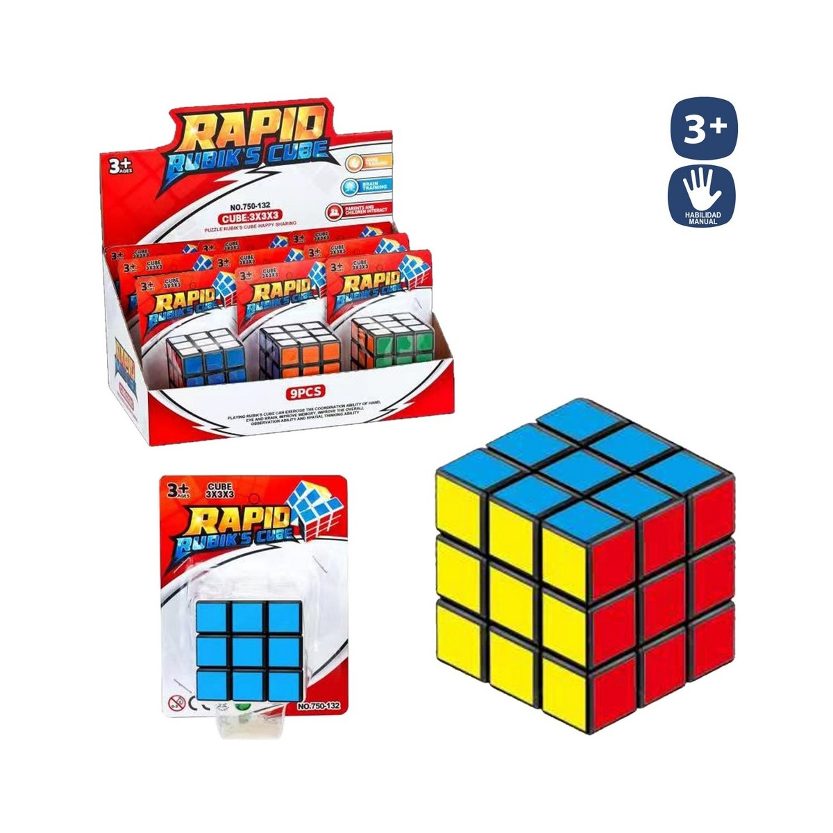 Cubo de habilidad mágico de colores para detalles