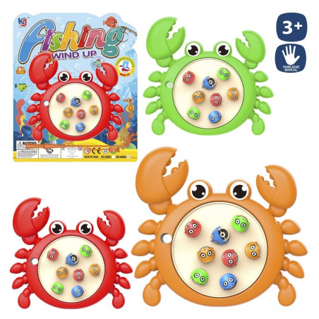 Juego pesca con caña diseño de cangrejo para detalles infantiles