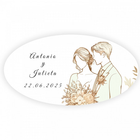 Llavero de madera personalizado en original caja de regalo para invitados a bodas