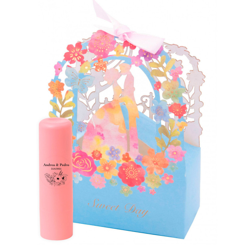 Bálsamo Hidratante Personalizado En Coqueta Caja Pareja De Novios
