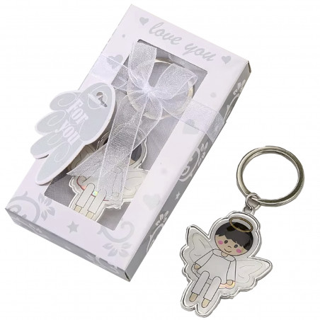 Llavero angelito sentado