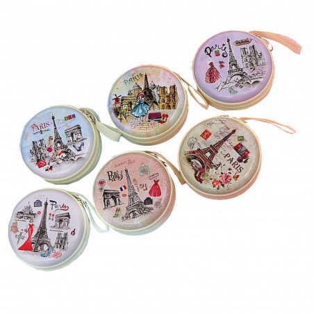 Monedero de lata con diseño París en modelos surtidos