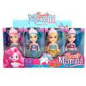 Muñeca Sirena con Melena de Colores tamaño mini